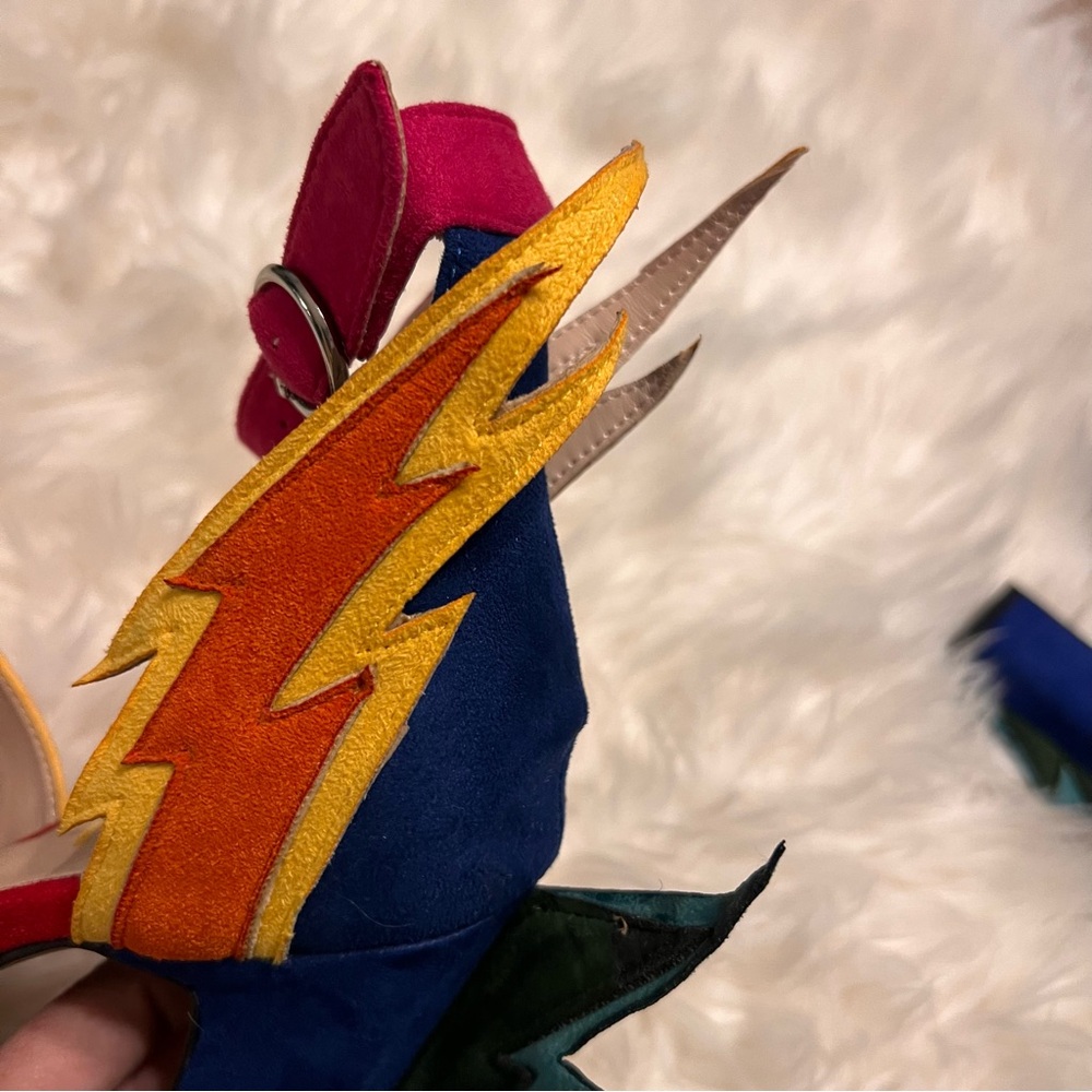 Fsj Multicolor Lightning Bolt Platform Heels Prid… - image 8